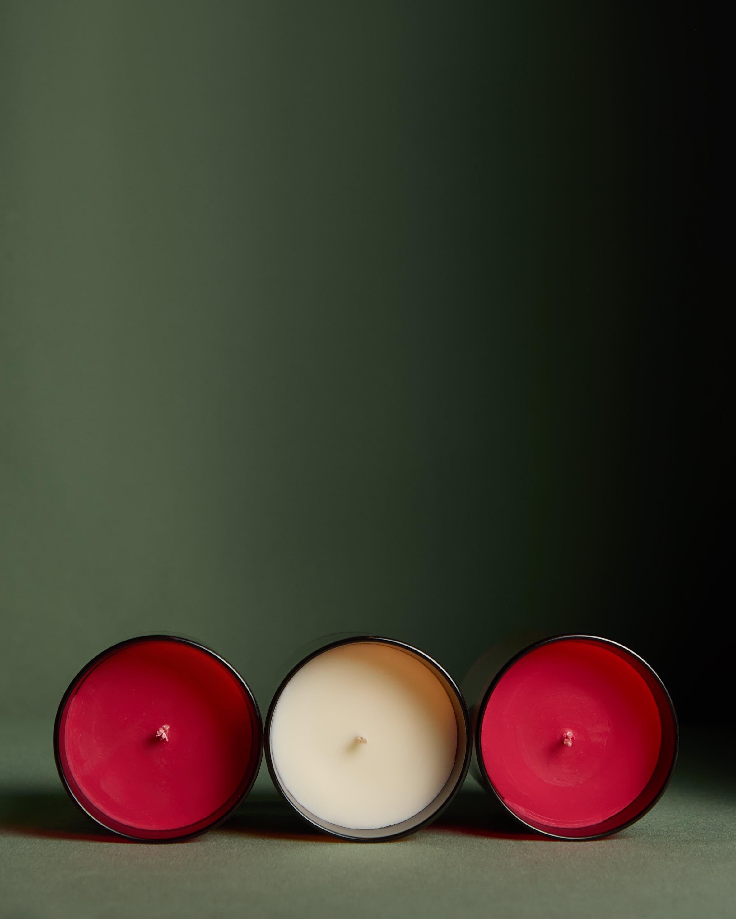 To view of sweet old and dreamy vanilla soy wax, hand crafted candles in glass jars. 